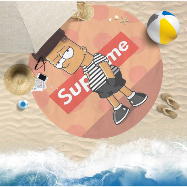 Custom Design - Round Beach Towel Lifestyle