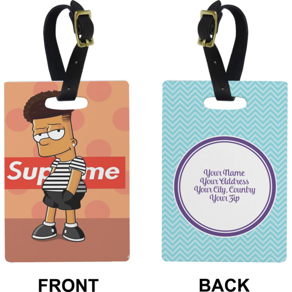 Custom Design - Rectangle Luggage Tag (Front + Back)