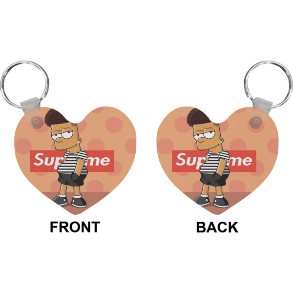 Custom Design - Heart Keychain (Front + Back)