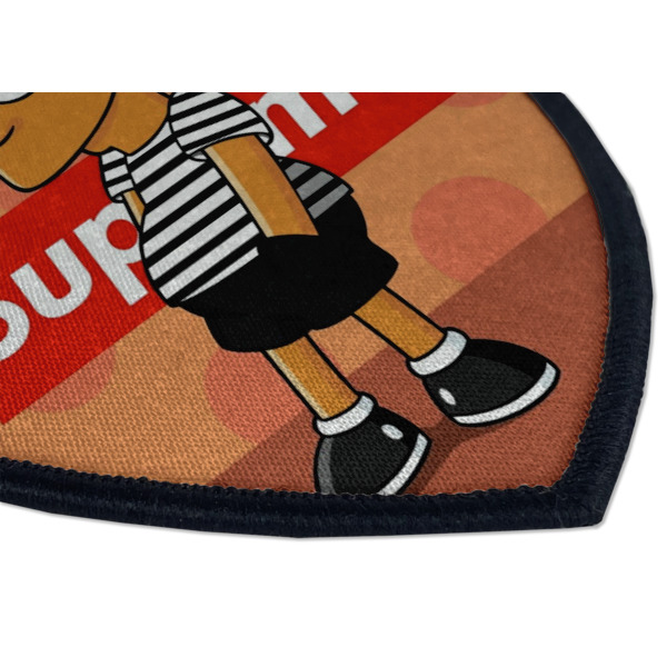 Custom Design - Iron On Patch - Shield - Style B - Closeup