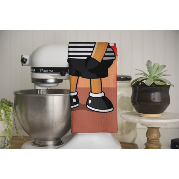 Custom Design - Waffle Weave Towel - Full Color Print - Lifestyle Image