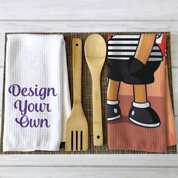 Custom Design - Waffle Weave Towels - 2 Print Styles