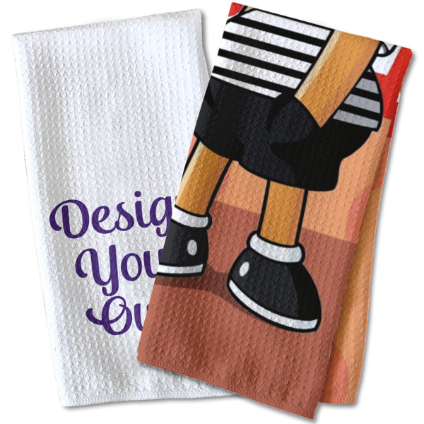 Custom Design - Waffle Weave Towels - Two Print Styles