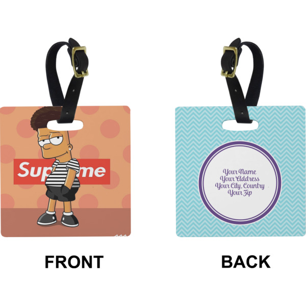 Custom Design - Square Luggage Tag (Front + Back)
