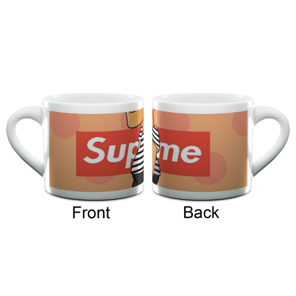 Custom Design - Double Shot Espresso Cup - Single - Front & Back