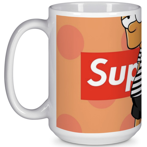 Custom Design Your Own 15 oz Coffee Mug - White