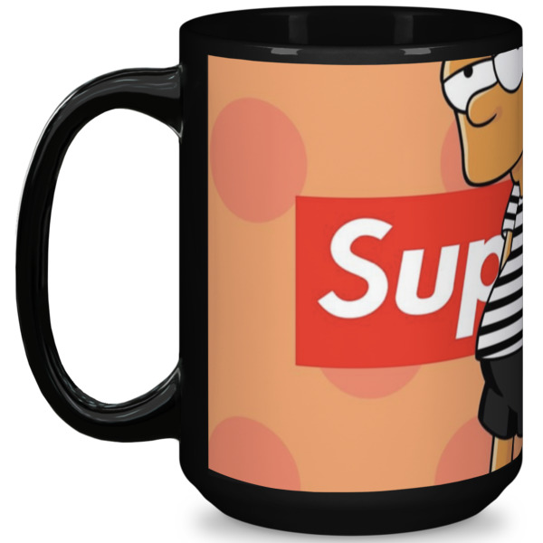 Custom Design Your Own 15 oz Coffee Mug - Black