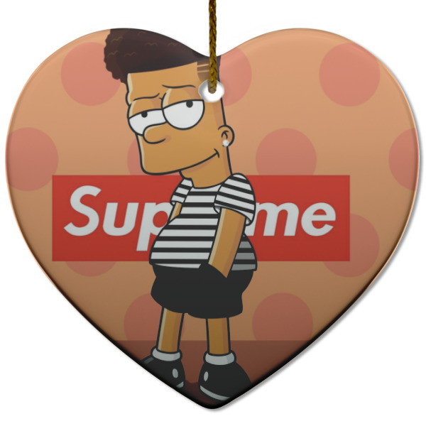 Custom Design - Ceramic Flat Ornament - Heart (Front)