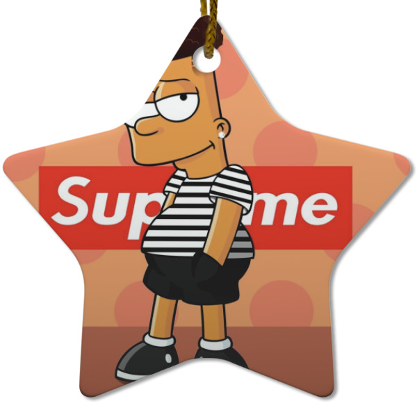 Custom Design - Ceramic Flat Ornament - Star (Front)