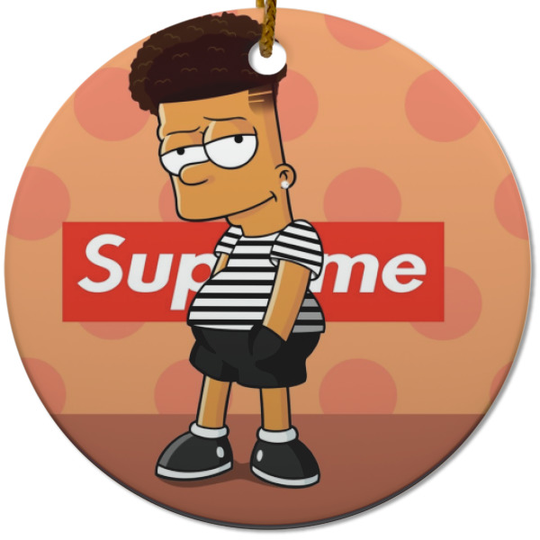 Custom Design - Ceramic Flat Ornament - Circle (Front)