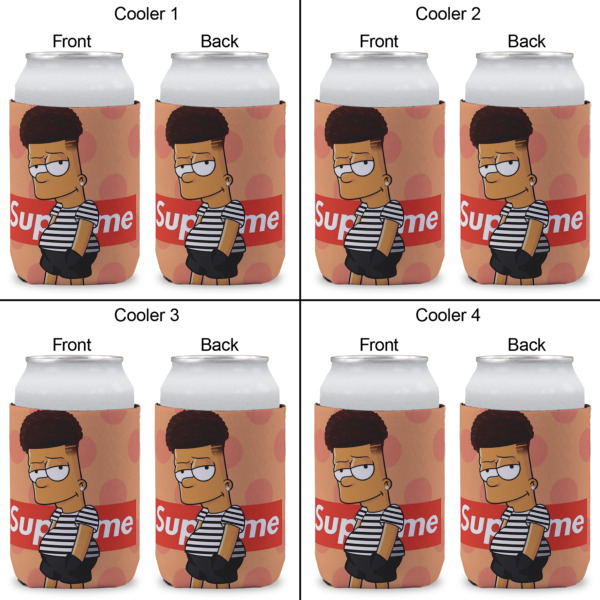 Custom Design - Can Cooler - Standard 12oz - Set of 4 - Front & Back