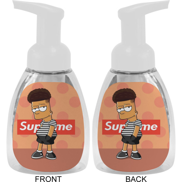 Custom Design - Foam Soap Bottle - White - Front & Back
