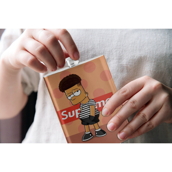 Custom Design - Stainless Steel Flask - LIFESTYLE 1