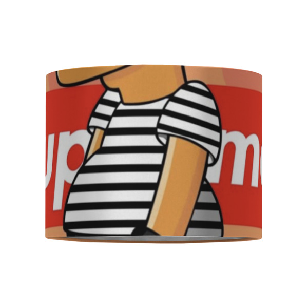 Custom Design - 8" Drum Lampshade - Front (Fabric)