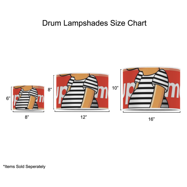 Custom Design - Drum Lampshades - Sizing Chart