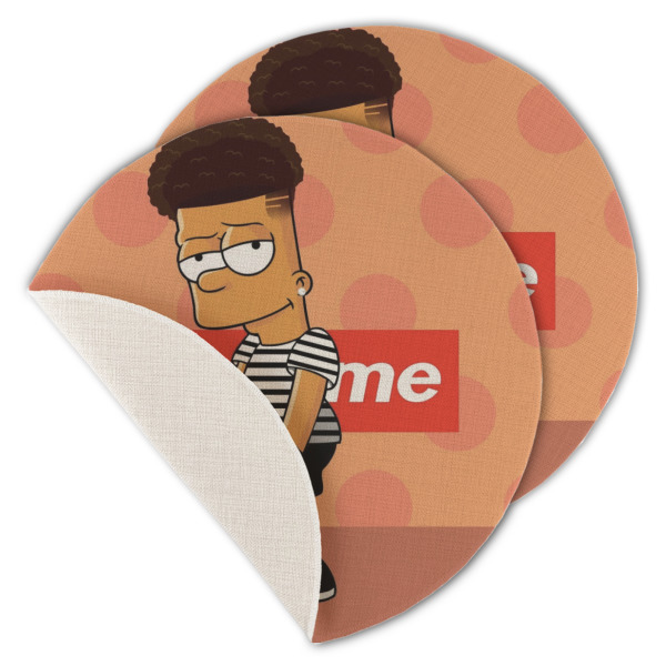 Custom Design - Round Linen Placemats - MAIN (Single Sided)