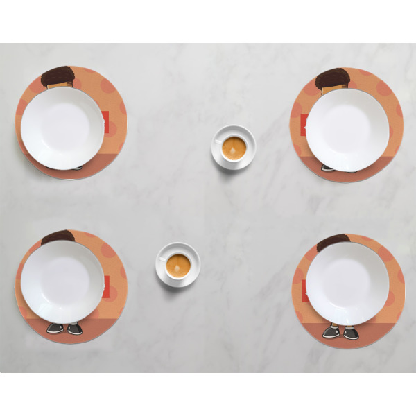 Custom Design - Round Linen Placemats - LIFESTYLE (set of 4)