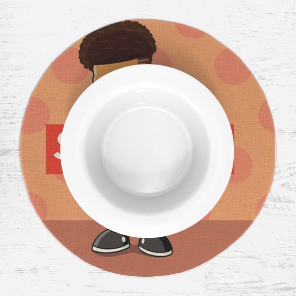 Custom Design - Round Linen Placemats - LIFESTYLE (single)