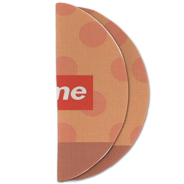 Custom Design - Round Linen Placemats - HALF FOLDED (double sided)