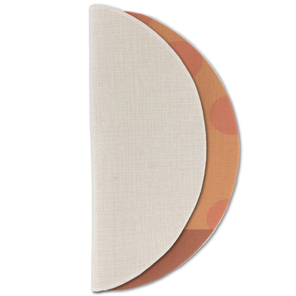 Custom Design - Round Linen Placemats - HALF FOLDED (single sided)