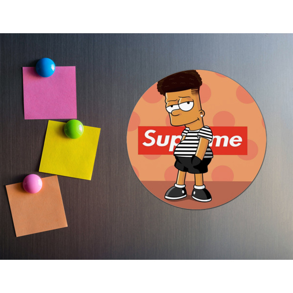 Custom Design - Round Fridge Magnet - LIFESTYLE