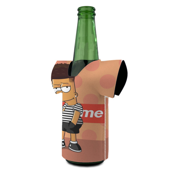 Custom Design - Jersey Bottle Cooler - ANGLE (on bottle)