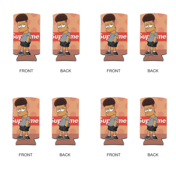 Custom Design - Can Cooler - Tall 12oz - Set of 4 - Front & Back