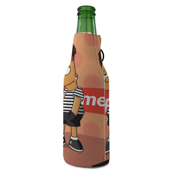 Custom Design - Zipper Bottle Cooler - ANGLE (bottle)