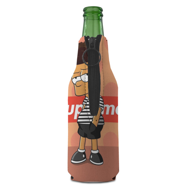 Custom Design - Zipper Bottle Cooler - BACK (bottle)