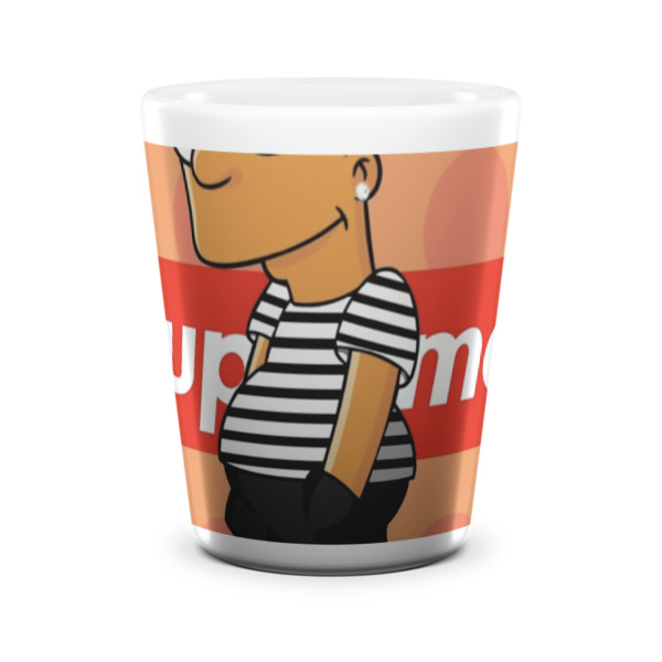 Custom Design - Ceramic Shot Glass - White - Front