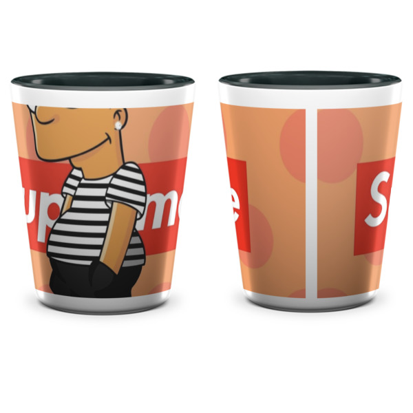 Custom Design - Ceramic Shot Glass - Two Tone - Front & Back