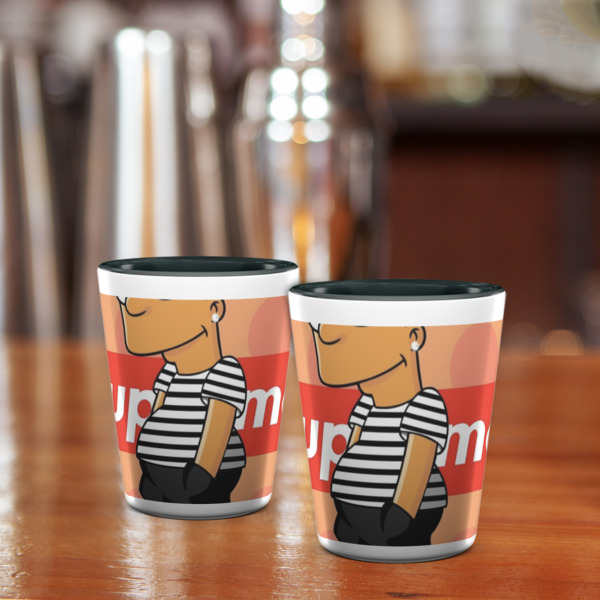 Custom Design - Ceramic Shot Glass - Two Tone - Lifestyle