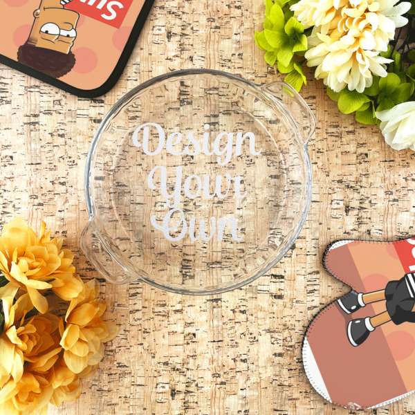 Custom Design - Glass Pie Dish - LIFESTYLE