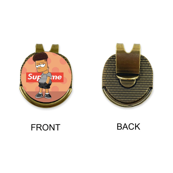 Custom Design - Golf Ball Hat Clip Marker - Apvl - GOLD