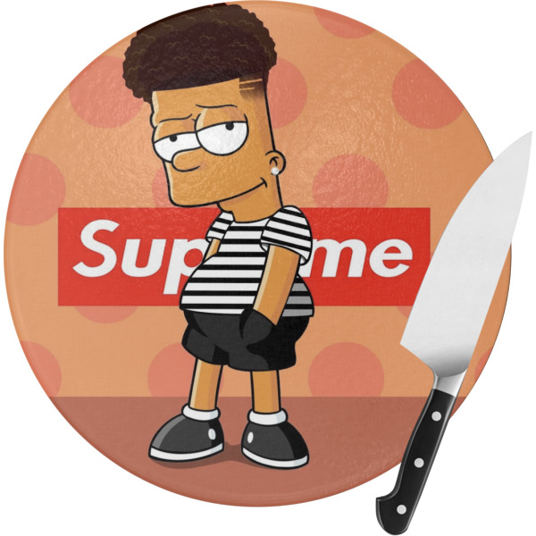 Custom Design Your Own Round Glass Cutting Board - Small