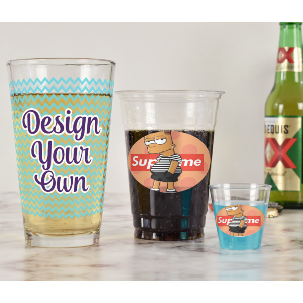Custom Design - Pint Glass - Full Fill w Transparency - In Context