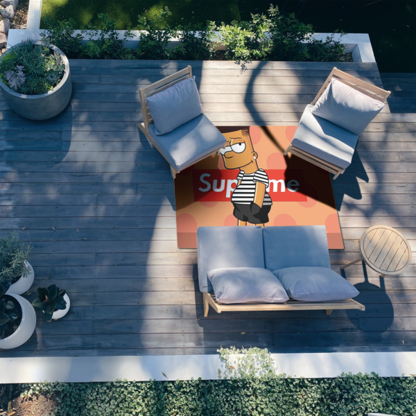 Custom Design - 5'x7' Patio Rug - In context