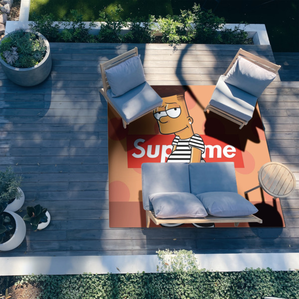 Custom Design - 8'x10' Patio Rug - In context