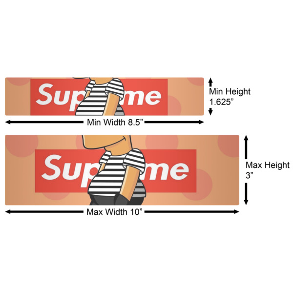 Custom Design - Water Bottle Labels w/ Dimensions