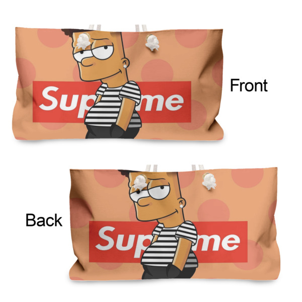 Custom Design - Large Rope Tote - From & Back View