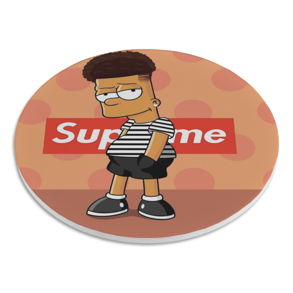 Custom Design - Round Stone Trivet - Angle View