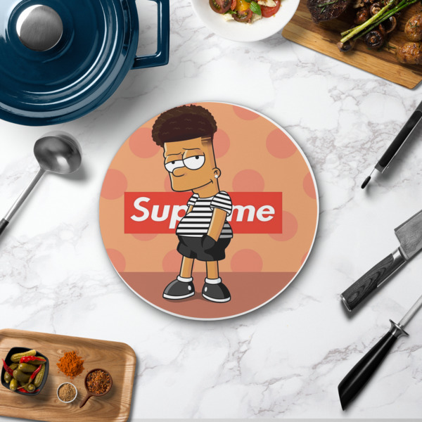 Custom Design - Round Stone Trivet - In Context View