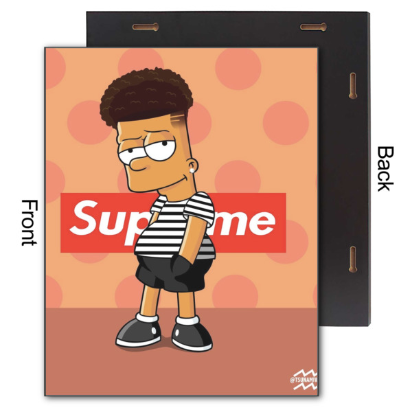 Custom Design - 11x14 Wood Print - Front & Back View