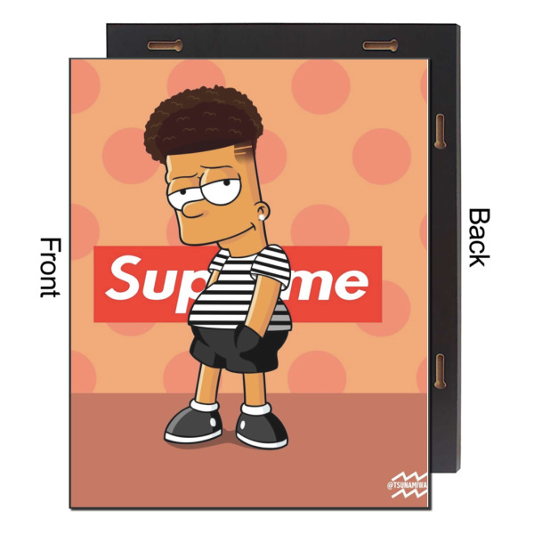 Custom Design - 16x20 Wood Print - Front & Back View