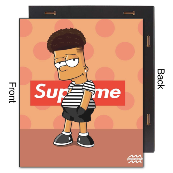 Custom Design - 20x24 Wood Print - Front & Back View