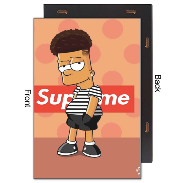 Custom Design - 20x30 Wood Print - Front & Back View