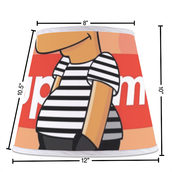 Custom Design - Poly Film Empire Lampshade - Dimensions