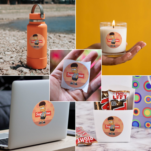 Custom Design - Multipurpose Round Labels - In Context