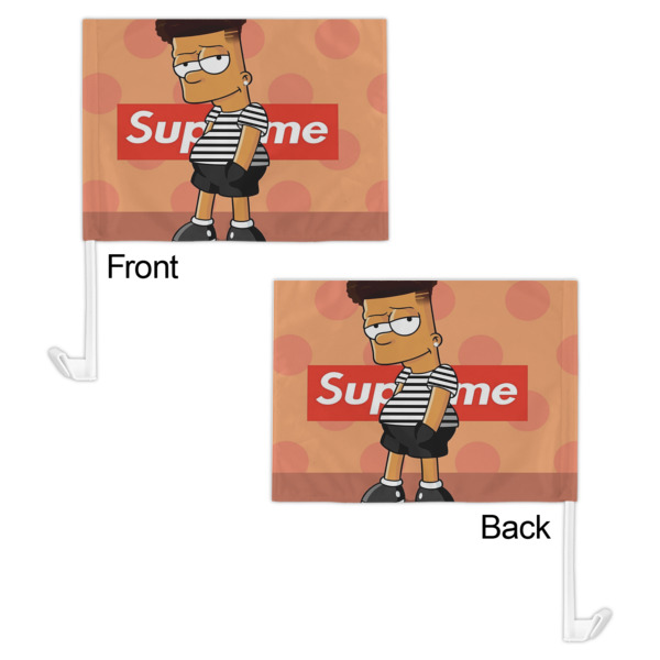 Custom Design - Car Flag - 11" x 8" - Front & Back View