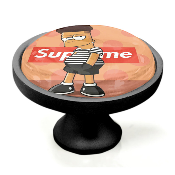 Custom Design - Black Custom Cabinet Knob (Side)